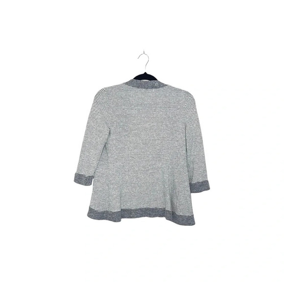 Maurices Gray & White Striped Button Open Front Cardigan Medium Women’s - Picture 7 of 12